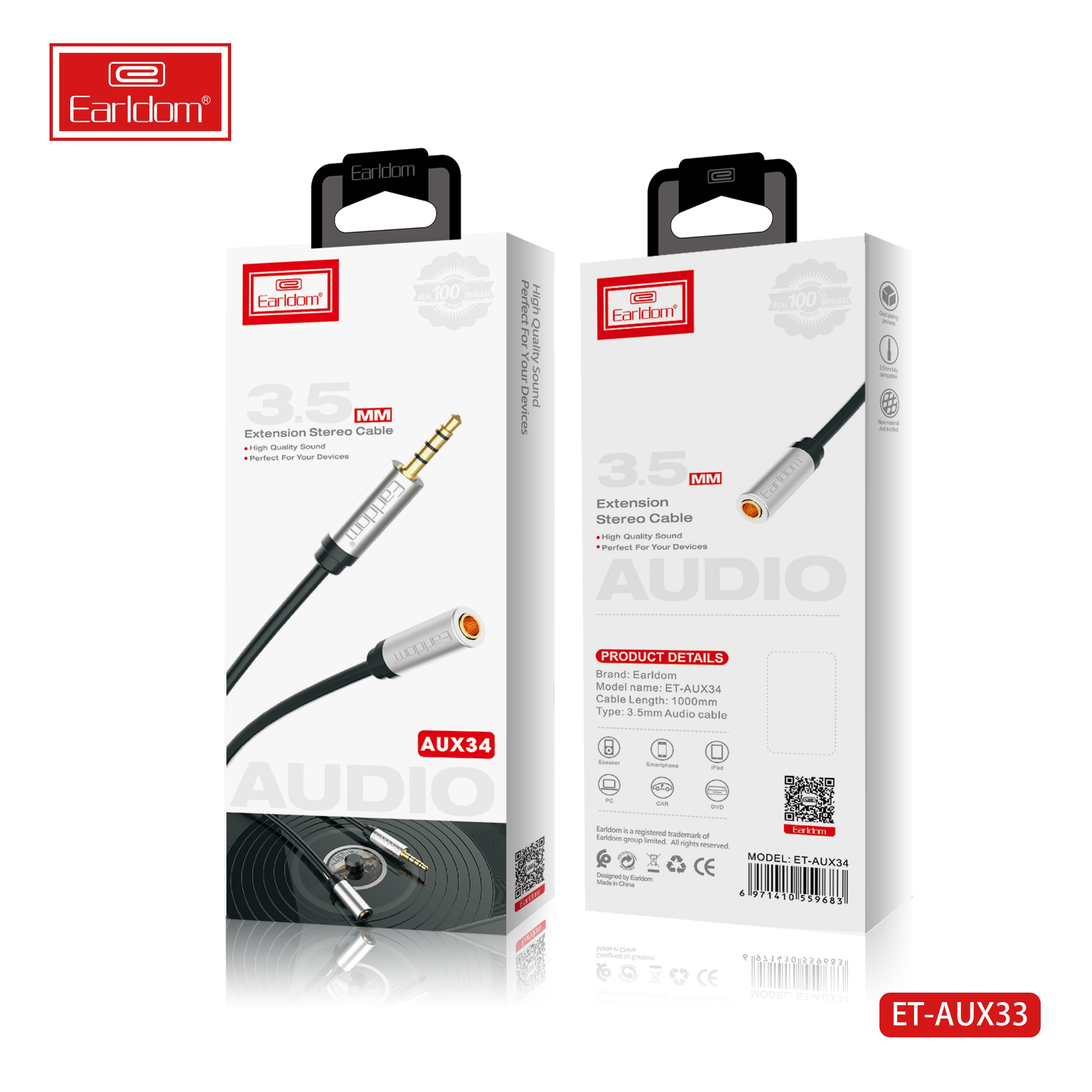 ET-AUX33 AUDIO 100CM Aux cable ET-AUX33 AUDIO 100CM Aux cable